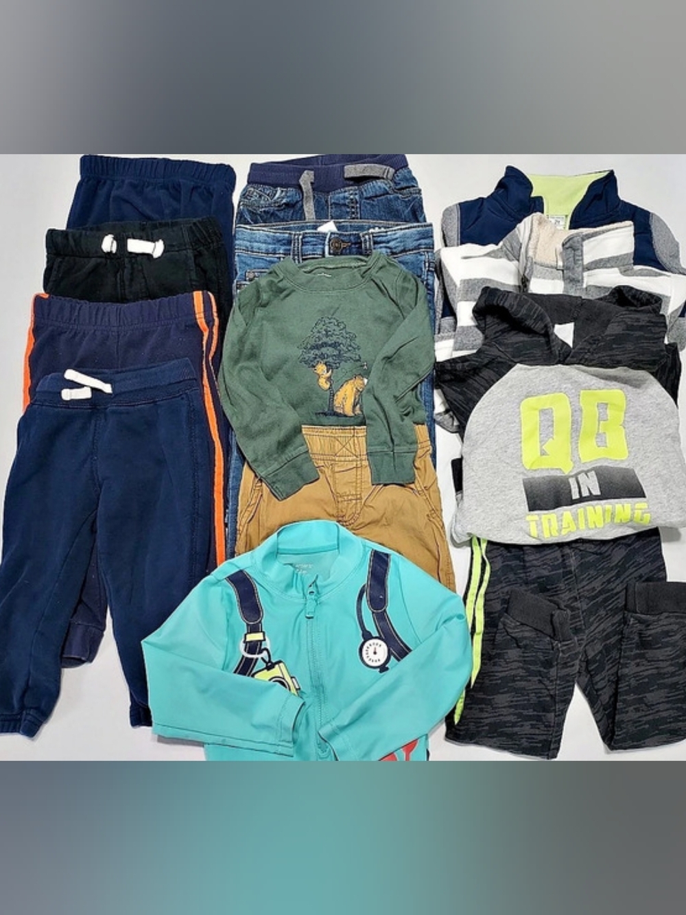 Carter's Kids Boys Clothing Lot Size 24M/2t Blue Gray